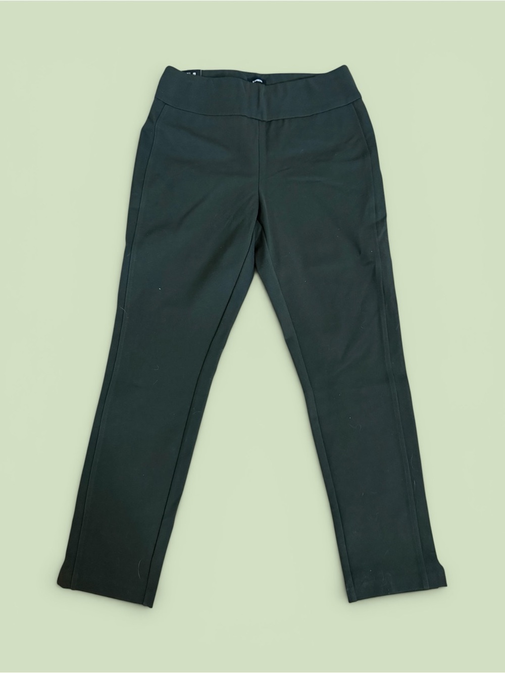 Express Dark Olive Green Ankle Ponte Pants